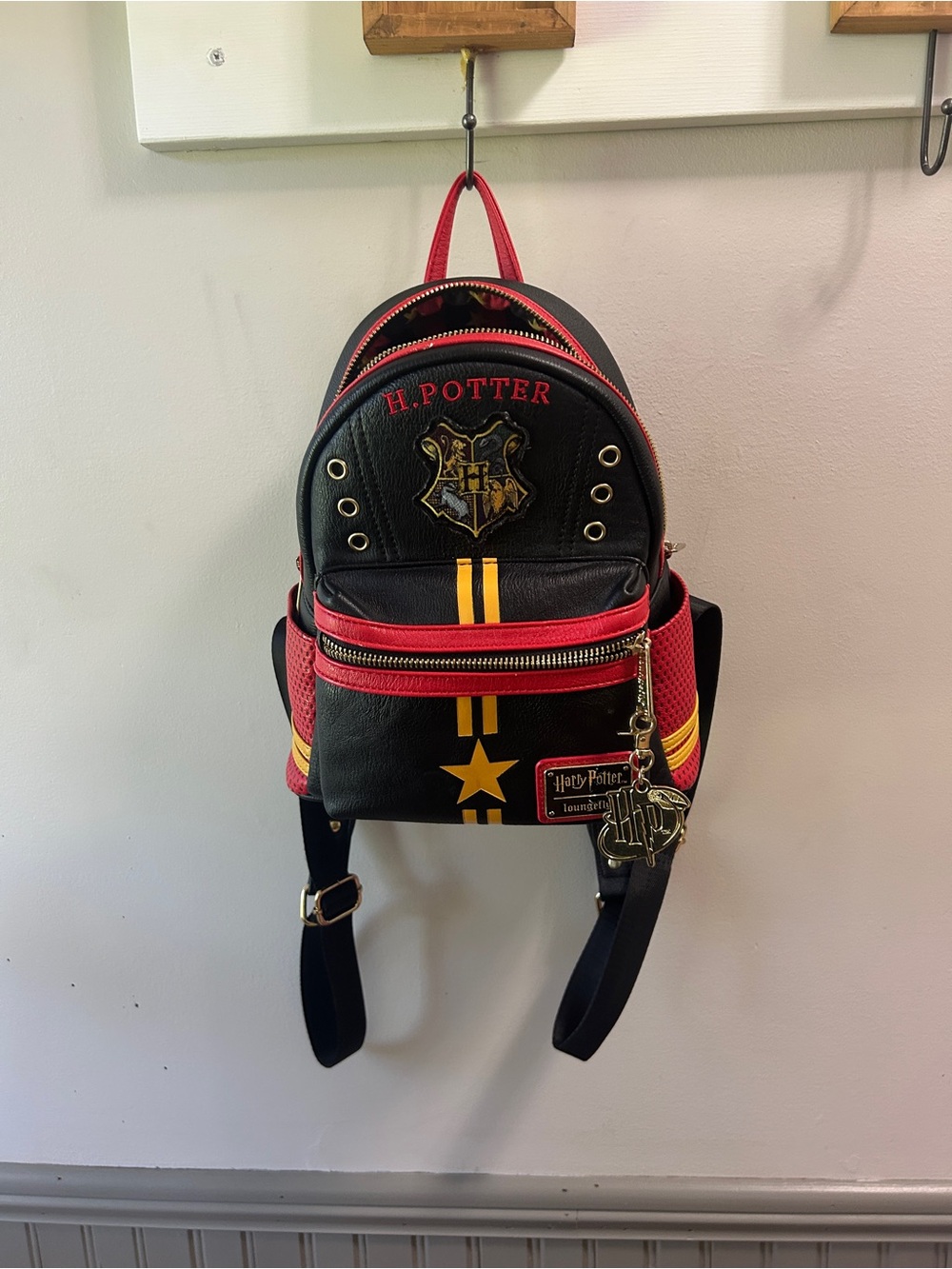 Loungefly Black, Red & Yellow Harry Potter Gryffindor Mini Backpack